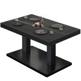BM | Bistro Loungebord | B: T: H 130 x 80 x 41 cm | Svart Marmor / Svart