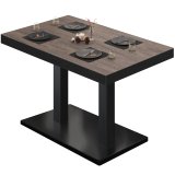 BM | Bistrotresóna | B:T:H 110 x 60 x 77 cm | Light Wenge / Svart | Rektangulær | Svart kant