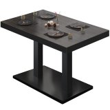 BM | Bistrotisch | B:T:H 110 x 60 x 77 cm | Wenge / Svart | Rektangulært | Svart kant
