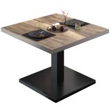 BM | Mesa de salón Bistro | An:Pr:Al 70 x 70 x 41 cm | Sheesham / Negro