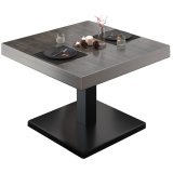 BM | Mesa de salón para bistró | B: T: H 60 x 60 x 41 cm | Wenge / Negro