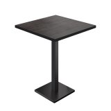 BM | Bistro Statafel | 80 x 80 x 108 cm | Vierkant | Zwarte Rand | Wengé / Zwart