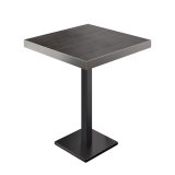 BM | Bistro Højttaler | 70 x 70 x 110 cm | Kvadratisk | Stålkant | Wenge / Sort