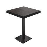 BM | Bistro Stehtisch | 70 x 70 x 110 cm | Quadratisch | Schwarzer Rand | Wenge / Schwarz