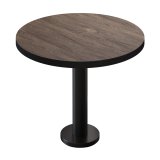 BML | Bistrotisch | Ø:H 60 x 75 cm | Light Wenge / Schwarz | Rund | Schwarzer Rand
