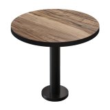 BML | Bistrotisch | Ø:H 60 x 75 cm | Sheesham / Schwarz | Rund | Schwarzer Rand