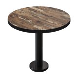 BML | Bistrot | Ø : H 60 x 75 cm | Vintage Old / Noir | Rond | Bord noir