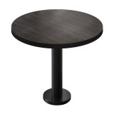 BML | Bistrotisch | Ø:H 60 x 75 cm | Wenge / Schwarz | Rund | Schwarzer Rand