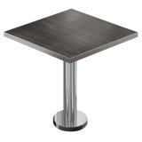 BML | Bistrobord | 80 x 80 x 74,5 cm | Kvadratisk | Inox kant | Wenge / Inox