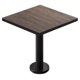 BML | Bistro Tisch | 60 x 60 x 74,5 cm | Quadratisch | Schwarzer Rand | Light Wenge / Schwarz