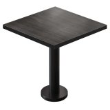 BML | Table de Bistro | 60 x 60 x 74,5 cm | Carré | Bord noir | Wenge / Noir