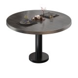 BML | Bistro Loungetisch | Ø:H 70 x 38,5 cm | Wenge / Schwarz