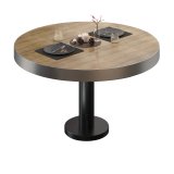 BML | Bistro Loungetisch | Ø:H 60 x 37 cm | Eiche / Schwarz