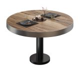 BML | Bistro Loungetbord | Ø:H 80 x 41 cm | Sheesham / Svart