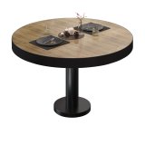 BML | Bistro Loungetisch | Ø:H 60 x 37 cm | Eiche / Schwarz