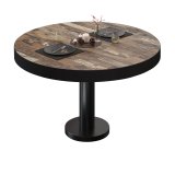BML | Bistro Loungetisch | Ø:H 60 x 37 cm | Vintage Old / Schwarz