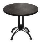 BMLG | Bistrobord | Ø 60 x 75 cm | Rund | Svart kant | Wenge / Svart