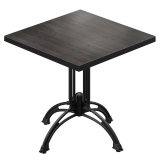 BMLG | Bistro Tisch | 60 x 60 x 75 cm | Quadratisch | Schwarzer Rand | Wenge / Schwarz