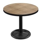 BMX | Bistro Bord | Ø 70 x 78,5 cm | Rund | Sort kant | Eg / Sort