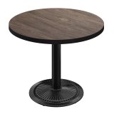 BMX | Bistro Bord | Ø 70 x 78,5 cm | Rund | Sort kant | Light Wenge / Sort