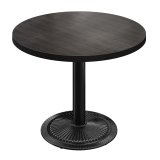 BMX | Bistro Bord | Ø 70 x 78,5 cm | Rund | Sort kant | Wenge Sort / Sort