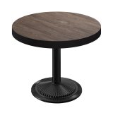 BMX | Stół Bistro | Ø 60 x 81 cm | Okrągły | Czarna krawędź | Light Wenge / Czarny