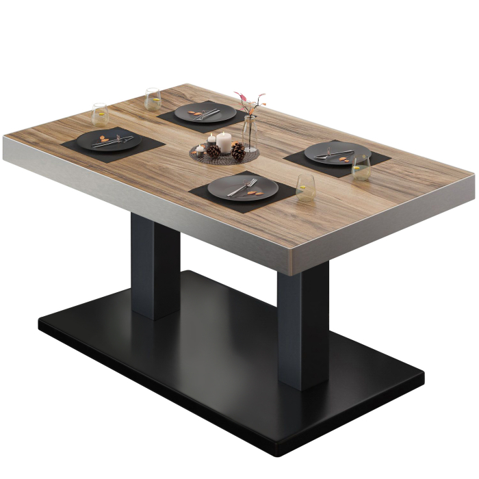 BM | Bistro-loungebord | B:D:H 110 x 60 x 41 cm | Sheesham / Sort