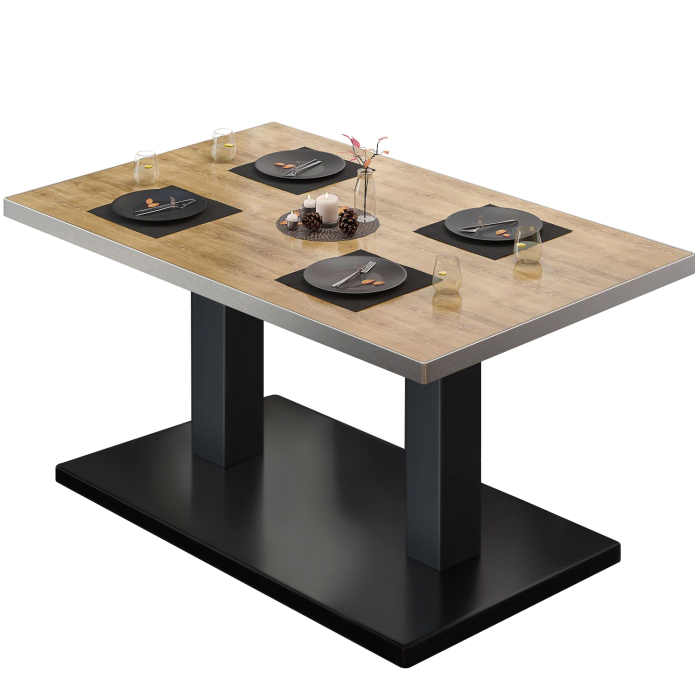 BM | Bistro lounge bord | B:D:H 120 x 70 x 41 cm | ek / svart