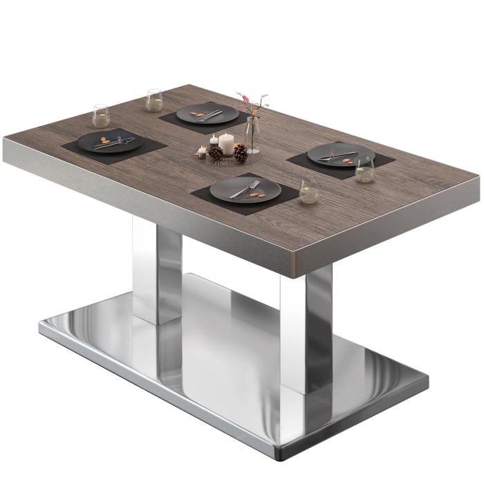 BM | Bistro lounge bord | B:D:H 120 x 70 x 41 cm | Ljus Wenge / Svart
