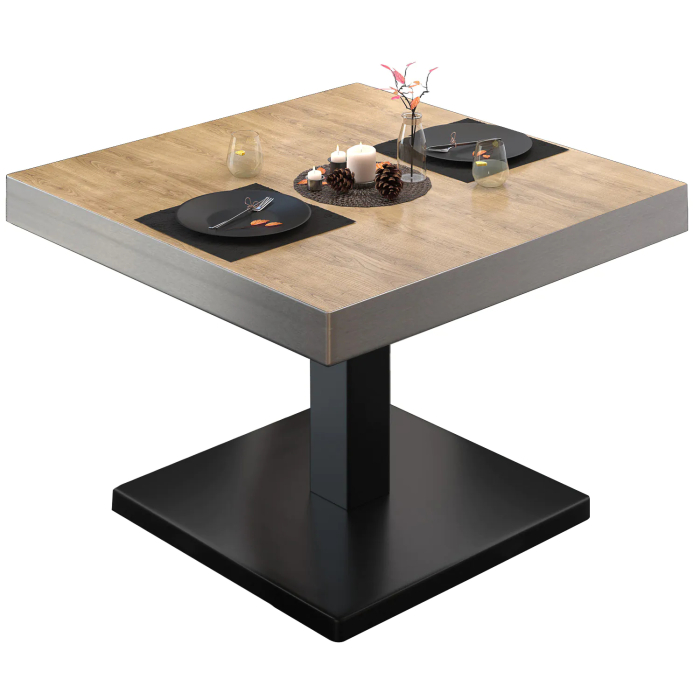 BM | Bistro lounge bord | B:D:H 60 x 60 x 41 cm | ek / svart