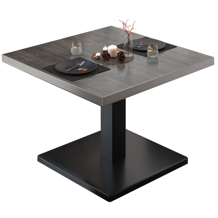 BM | Bistro salongbord | B:D:H 80 x 80 x 41 cm | Wenge / Svart