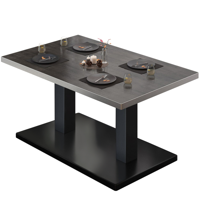 BM | Stół bistro | W:D:H 130 x 80 x 41 cm | Wenge / Czarny