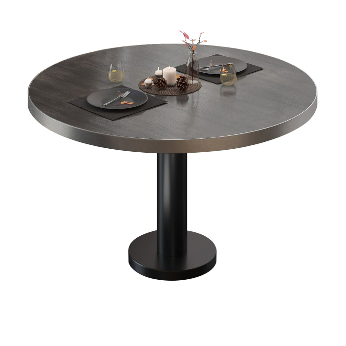 BML | Tavolo lounge Bistro | Ø:H 80 x 38,5 cm | Wengé / Nero