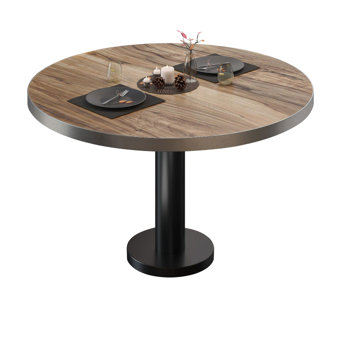 BML | Mesa de salón bistro | Ø:H 60 x 39 cm | Sheesham / Negro