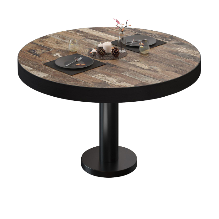 BML | Bistro-loungebord | Ø:H 80 x 41 cm | Vintage Old / Sort