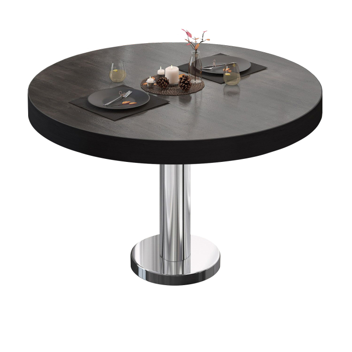 BML | Bistro lounge bord | Ø:H 80 x 41 cm | wenge / rostfritt stål