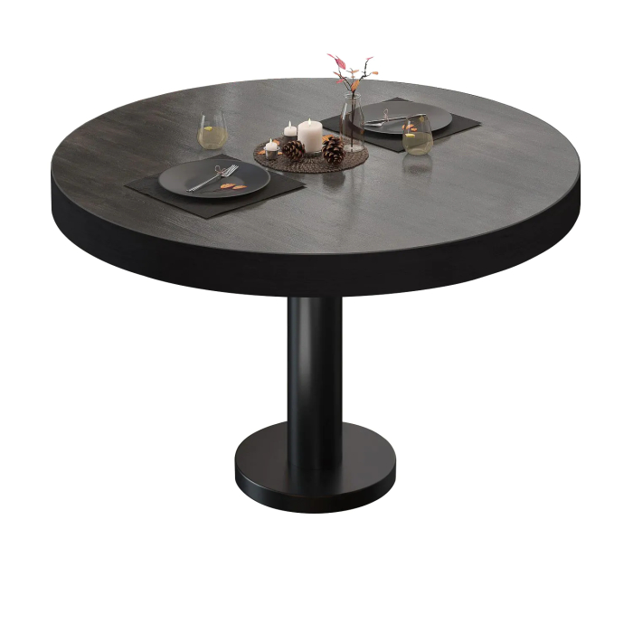 BML | Bistro lounge bord | Ø:H 80 x 41 cm | Wenge / Svart