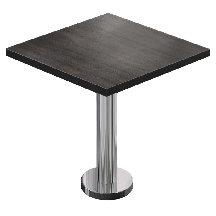 BML | Bistrobord | 70 x 70 x 74,5 cm | Firkantet | Wenge / rustfritt stål