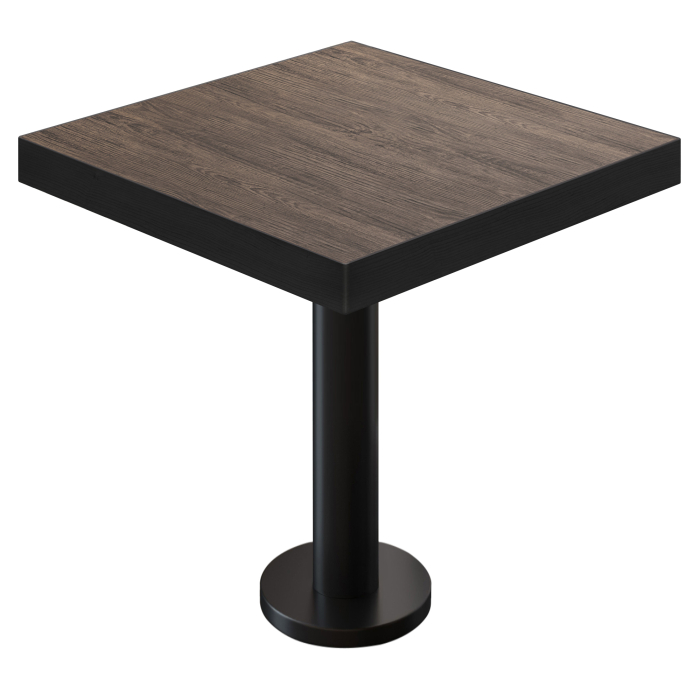 BML | Tavolo da bistrot | 80 x 80 x 77 cm | Quadrato | Wengé chiaro / Nero