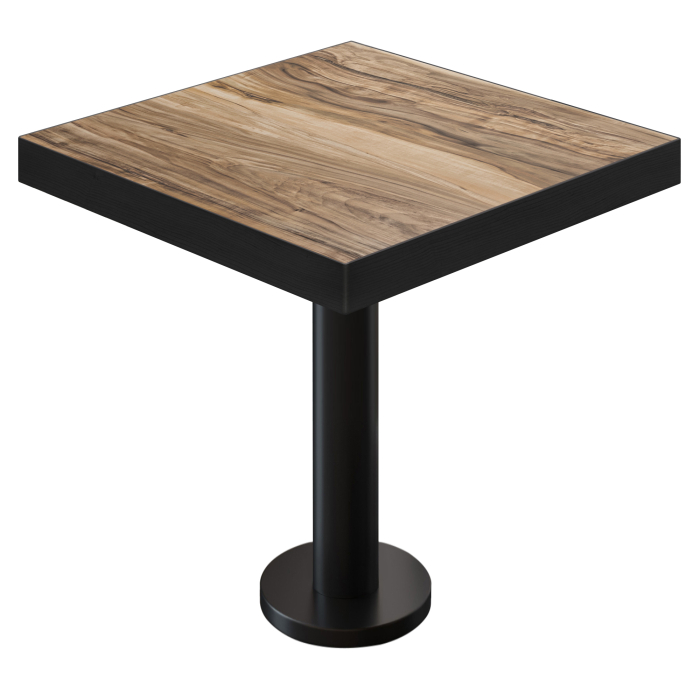 BML | Tavolo da bistrot | 80 x 80 x 77 cm | Quadrato | Sheesham / Nero