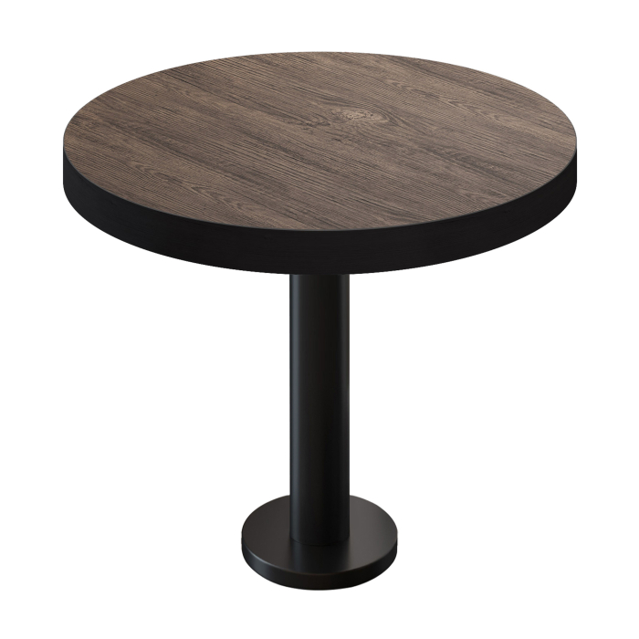 BML | Bistrobord | Ø:H 80 x 77 cm | Lys Wenge / Sort | Rundt