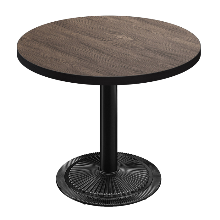 BMX | Bistrobord | Ø 80 x 78,5 cm | Rund | Svart kant | Ljus Wenge / Svart