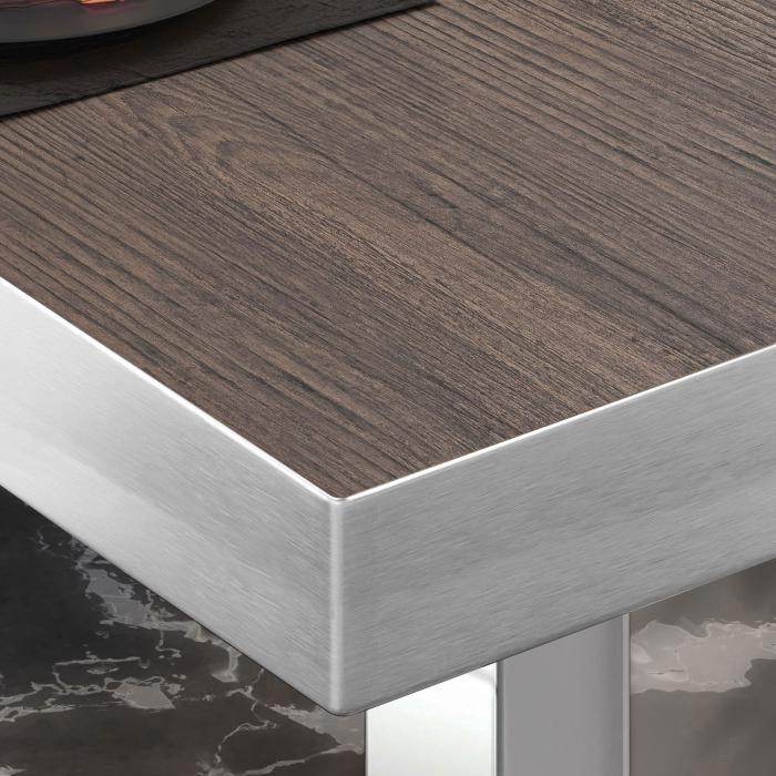 BM | Bistrobord | B:D:H 70 x 70 x 77 cm | Lett wenge / rustfritt stål | Torget BM | Bistrobord | B:D:H 70 x 70 x 77 cm | Lett wenge / rustfritt stål | Torget