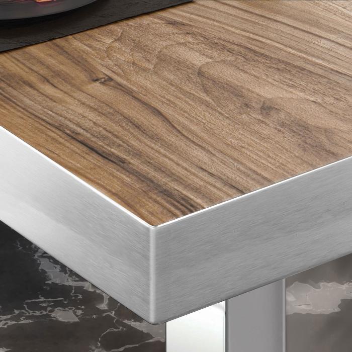 BM | Bistrobord | B:D:H 70 x 70 x 77 cm | Sheesham / rustfritt stål | Torget