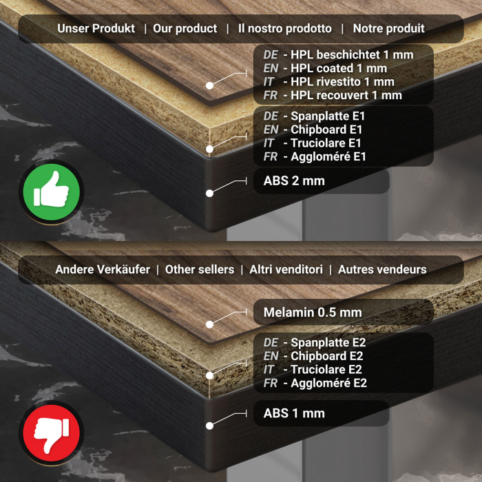 BM | Bistro Steh Bord | 110 x 60 x 108 cm | Rektangulær | Svart kant | Sheesham / Rustfritt stål BM | Bistro Steh Bord | 110 x 60 x 108 cm | Rektangulær | Svart kant | Sheesham / Rustfritt stål
