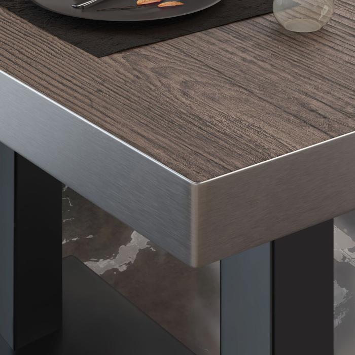 BM | Bistro salongbord | B:D:H 130 x 80 x 41 cm | Lys Wenge / Svart BM | Bistro salongbord | B:D:H 130 x 80 x 41 cm | Lys Wenge / Svart