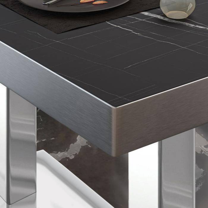 BM | Bistro-loungebord | B:D:H 120 x 70 x 41 cm | Sort marmor / Sort BM | Bistro-loungebord | B:D:H 120 x 70 x 41 cm | Sort marmor / Sort