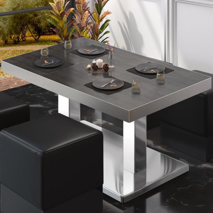 BM | Bistro salongbord | B:D:H 130 x 80 x 41 cm | Wenge / rustfritt stål BM | Bistro salongbord | B:D:H 130 x 80 x 41 cm | Wenge / rustfritt stål