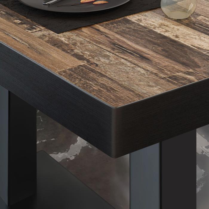 BM | Bistro salongbord | B:D:H 130 x 80 x 41 cm | Vintage gammel / svart BM | Bistro salongbord | B:D:H 130 x 80 x 41 cm | Vintage gammel / svart