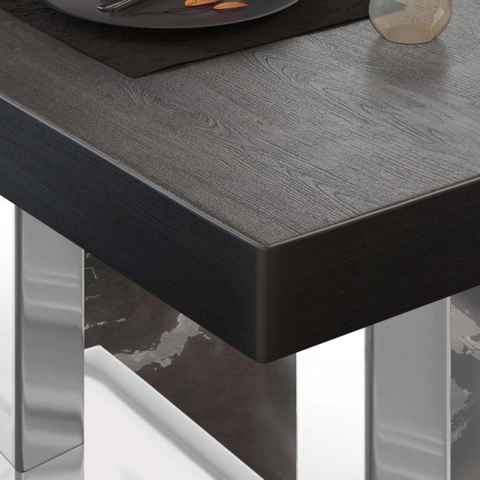BM | Bistrobord | B:D:H 120 x 70 x 77 cm | Wenge / rustfritt stål | Rektangulær BM | Bistrobord | B:D:H 120 x 70 x 77 cm | Wenge / rustfritt stål | Rektangulær